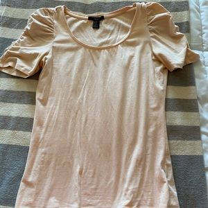 Light pink scrunch shoulder top
